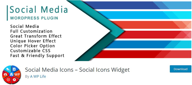 Social Media Icons - Social Icons Widget Plugin