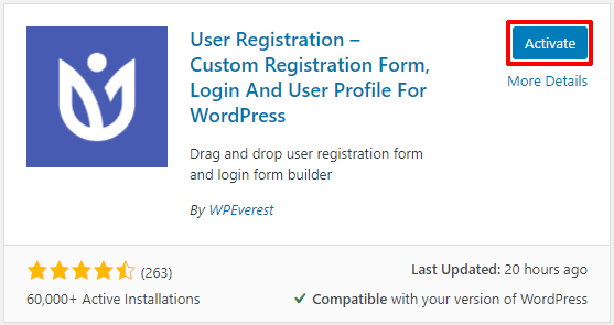 Activate User Registration