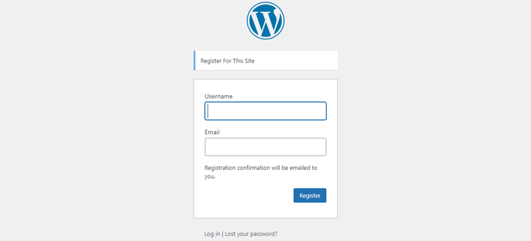 Default Registration Form