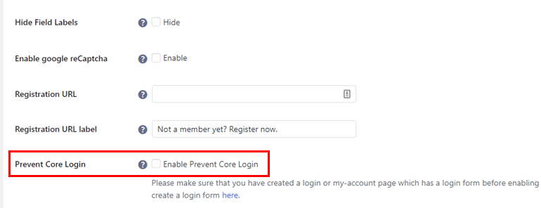 Prevent Core Login WordPress Login Page URL Change