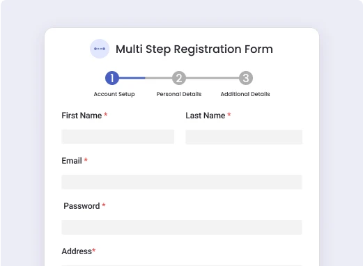 Multi Step Registration Form