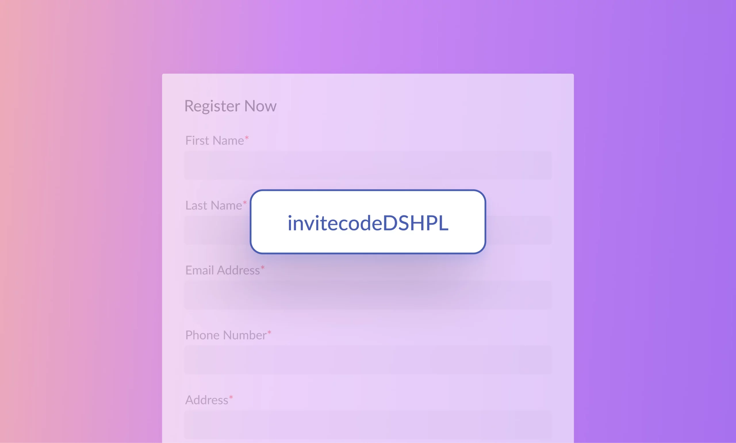 Invite Codes Add-on